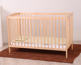 实木婴儿床简单款宝宝床可调儿童床进口松木BB床可与妈妈床拼接