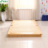 松木硬床板折叠床实木排骨架单人1.5成人榻榻米床架伸缩推拉床