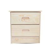 包邮实木家具床头柜实木3抽 松木储物收纳柜 原木色简约组装分类