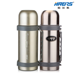 哈尔斯750ml 不锈钢真空保温壶 户外杯子运动水壶热水瓶 送背带