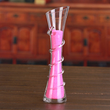 斜口玻璃花瓶简约时尚大号水培花瓶 家居装饰客厅摆件流沙瓶包邮