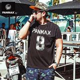 PANMAX潮牌大码男装 男士大码T恤宽松薄款数字印花短袖加肥加大