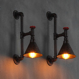 工业复古美式怀旧创意loft酒吧灯楼梯灯单头水管灯具风格铁艺壁灯