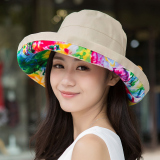 出游遮阳帽可折叠帽子女夏天双面渔夫帽盆帽韩版太阳帽女士沙滩帽