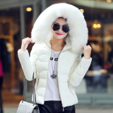 实拍2015冬装新款羽绒服女短款 韩版奢华大毛领轻薄棉衣女装