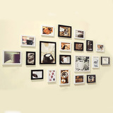 20框照片墙黑白相框挂墙组合欧式客厅餐厅相片墙墙壁装饰挂画