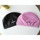 品牌PU泳帽纯色 成人男女通用游泳帽 防水80%更舒适 黑色粉色均码
