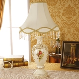 陶瓷欧式台灯 奢华复古中式客厅书房卧室床头灯美式装饰台灯 大号