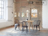 北欧纯实木松木田园创意小圆桌咖啡圆桌小户型家用饭桌设计师家具