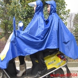 双人大帽檐雨衣 电动车母子2人男女摩托车电瓶车加厚加大超大雨披