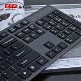 双飞燕 KV-300 笔电式静音有线键盘 剪刀脚 USB办公家用键盘