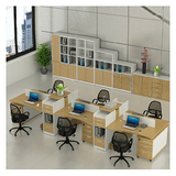 上海办公家具办公桌4人工位组合带柜办公桌屏风工作位职员桌椅