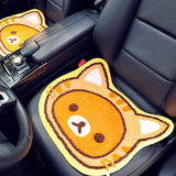 卡通轻松熊汽车 夏季座垫单片通用车垫超薄纯棉坐垫 可爱车饰用品