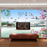3d立体电视背景墙壁纸大型无缝壁画客厅欧式卧室中式无纺布 梅花