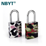 NBYT 箱包健身房更衣柜房门工具箱实心铝铜印花密码锁挂锁E1251H