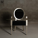 慕妃高端定制家具美式欧式实木布艺餐椅欧式新古典餐厅书椅AL59