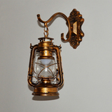 复古创意古铜色怀旧装饰灯个性煤油马灯酒吧茶楼咖啡厅灯铁艺壁灯