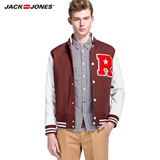 JackJones杰克琼斯棒球领撞色拼接短款棉衣外套O|215109006