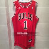 正品 芝加哥公牛队 1号rose罗斯球衣 男球迷版篮球服SW新版 红色