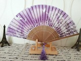 真丝扇绢扇和风日式折扇女式扇礼品日本扇中国风樱花送老外送扇套
