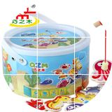 包邮 儿童桶装磁性双杆海洋钓鱼玩具宝宝男女孩婴幼儿童1-2-3-4岁