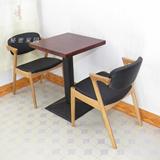 北欧实木餐椅 现代宜家 靠背带扶手酒店咖啡厅会所设计师餐厅椅子