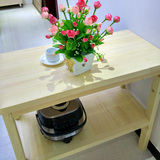 厨房实木切菜桌台餐桌简易长桌子双层桌子多层桌家用置物桌定做