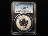 1490投资银币=2004年加拿大枫叶“金牛”纪念版9999银币PCGS-PS66