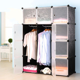 简易组装树脂衣柜成人魔片衣橱折叠塑胶塑料衣柜收纳柜组合储物柜