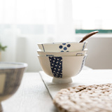 特价 创意日式餐具套装 5寸青花瓷碗 家用骨瓷米饭碗汤碗微