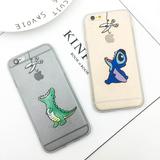 日韩个性创意iphone6s手机壳苹果6plus硅胶5s女款se情侣可爱卡通