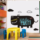 儿童卧室留言板背景墙贴纸 幼儿园教室布置卡通涂鸦动物黑板贴画