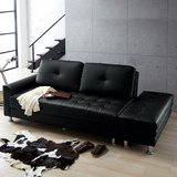 折叠双人沙发床1.2米 大型皮艺储物沙发床 日式收纳皮革沙发 包邮