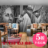 黑白欧式素描罗马人物建筑大型壁画浮雕抽象餐厅客厅KTV墙纸壁纸
