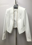 百丝BAISI 专柜正品代购 2015秋白色简约干练西装小外套AJA508006