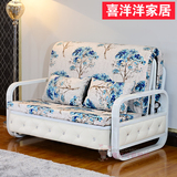 小户型可折叠沙发床1.2米1.5米特价可拆洗布艺单人双人宜家包邮