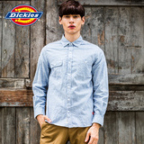 Dickies 工装衬衫男长袖 100%全棉修身显瘦条纹衬衣 潮141M20EC02