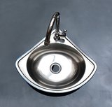 不锈钢三角盆小水槽超小单槽水盆厨房洗菜盆洗手盆洗碗池包邮