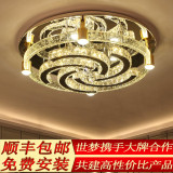 圆形气泡柱水晶灯现代简约大气客厅LED吸顶灯温馨浪漫卧室餐厅灯