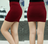 韩版大码打底包臀裙秋冬季弹力毛线半身裙女针织短裙子冬季一步裙