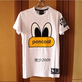 韩国Pancoat新款大黄鸭15夏季大眼睛男女情侣款百搭全棉短袖T恤
