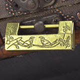 宫廷复古锁小铜锁老式古代个性中式仿古锁头插销横开挂锁批发