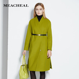MEACHEAL米茜尔 时尚修身中长款羊毛大衣外套女 专柜正品冬季新款