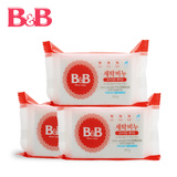 韩国保宁B&B婴儿尿布皂200g*3块装 洋槐香宝宝洗衣皂BB肥皂进口