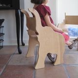 实木板材 定做大象造型椅子学习椅幼儿园儿童学习桌椅凳磨圆边