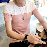 2016新款短袖t恤男纯棉圆领修身体恤青少年学生夏装韩版日系半袖