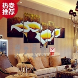 客厅装饰画壁画现代沙发背景墙画挂画组合画大气立体百年好合油画