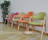 智木公社 实木软椅子日式 北欧红橡木餐椅宜家写字书椅休闲餐桌椅