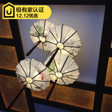 新中式布艺灯具 创意艺术灯笼 茶楼过道书房现代仿古多头餐厅吊灯