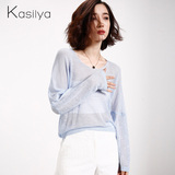韩版新款亚麻针织衫镂空罩衫女夏短款套头蝙蝠袖超薄空调防晒外搭